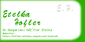 etelka hofler business card